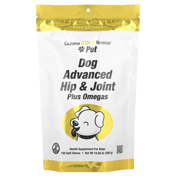 California Gold Nutrition Pet, Dog Advanced Hip & Joint, 120 Soft Chews by California Gold Nutrition