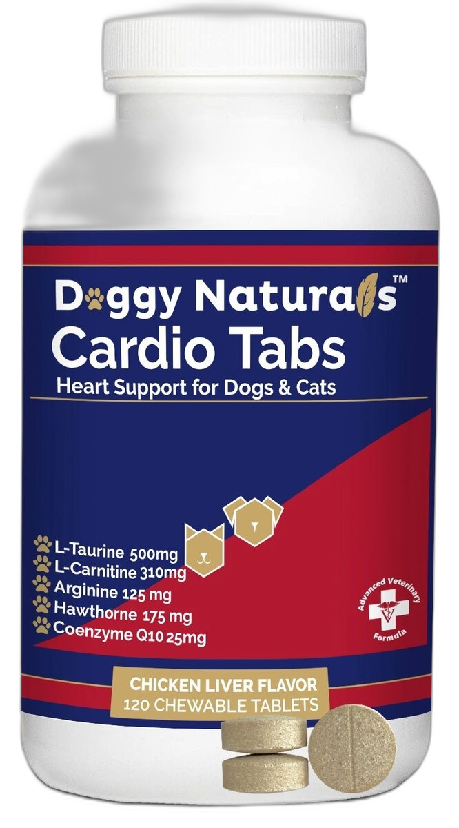 Cardio Heart Health Chicken Flavored Tablets Supplements for Cats & Dogs heart health supplement