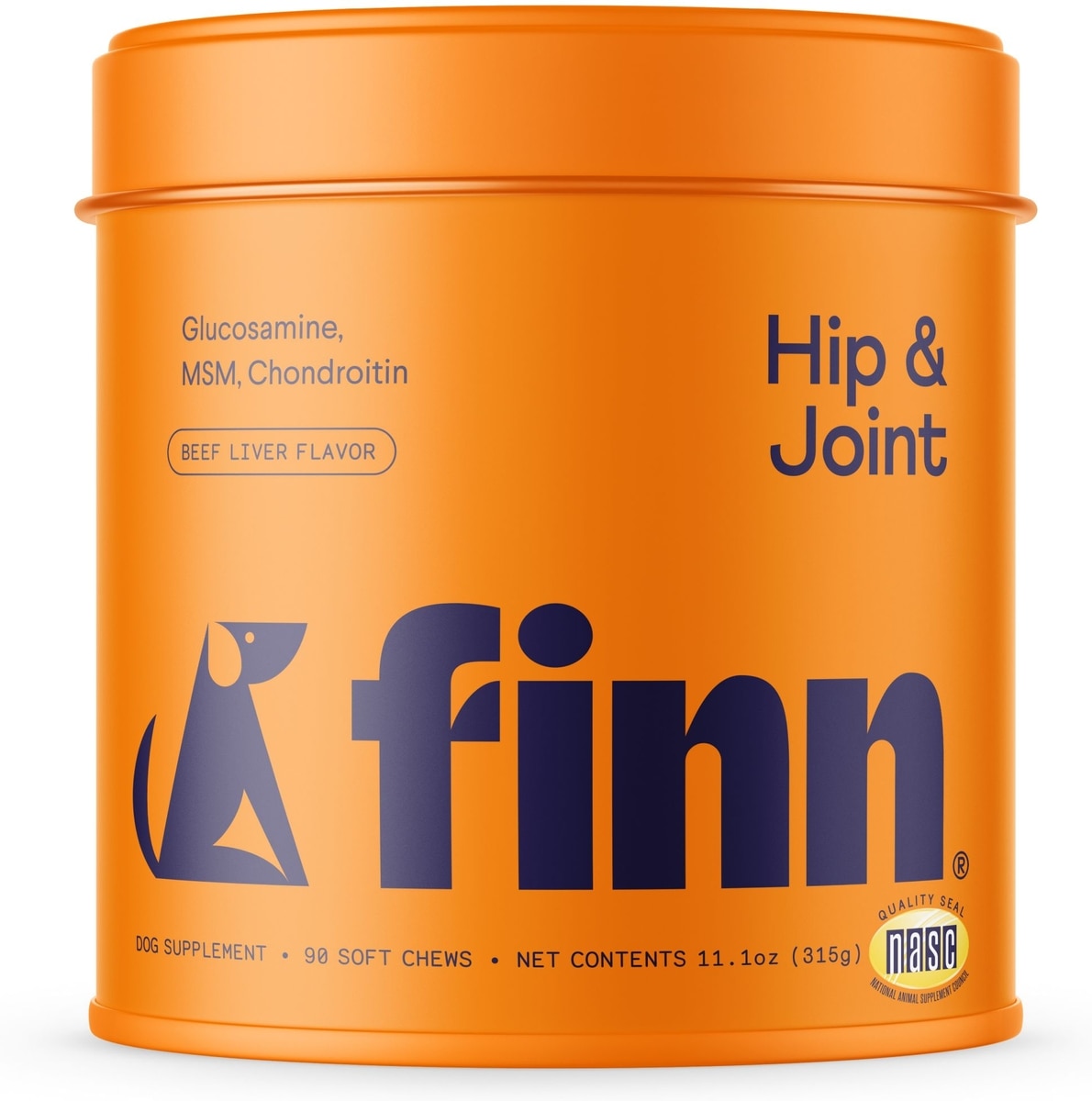Finn Hip & Joint Supplement for Dogs - Glucosamine, Chondroitin, MSM, Green Lipped Mussel by Finn