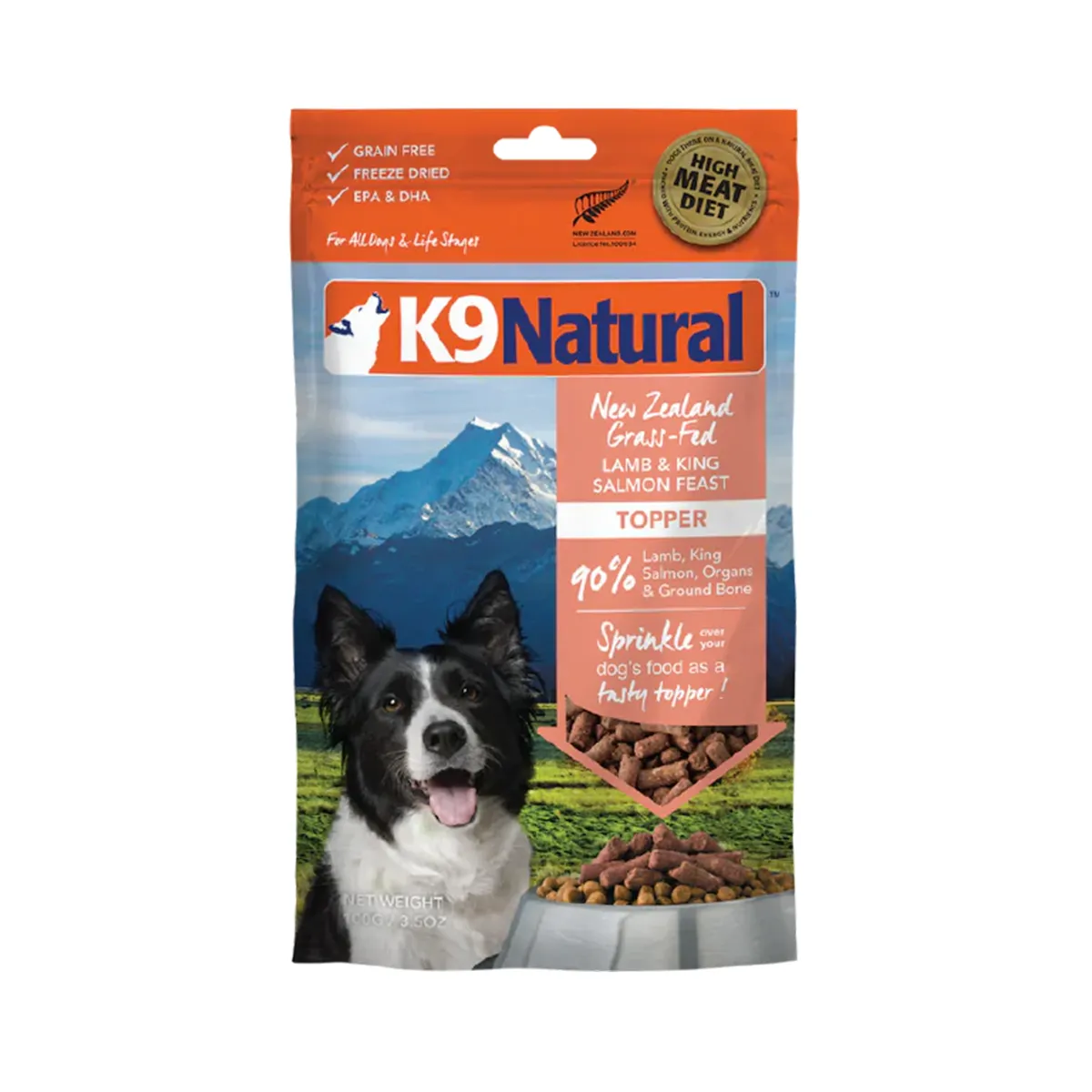 K9 Natural Lamb & King Salmon Freeze-Dried Topper for Dogs - Cardiac Support Blend heart health supplement