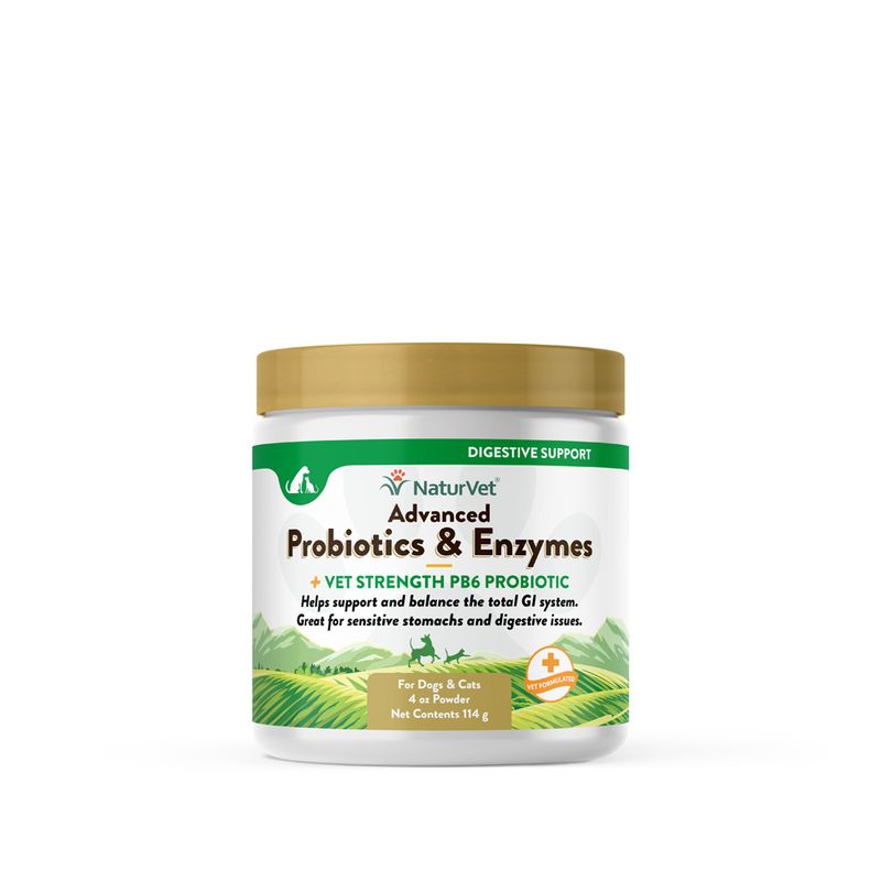 NaturVet Advanced Probiotics & Enzymes for Dogs & Cats by NaturVet