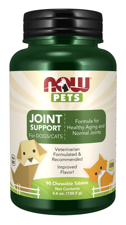 NOW Foods Pets Joint Support for Dogs/Cats, 90 Chewable Tablets pet supplement