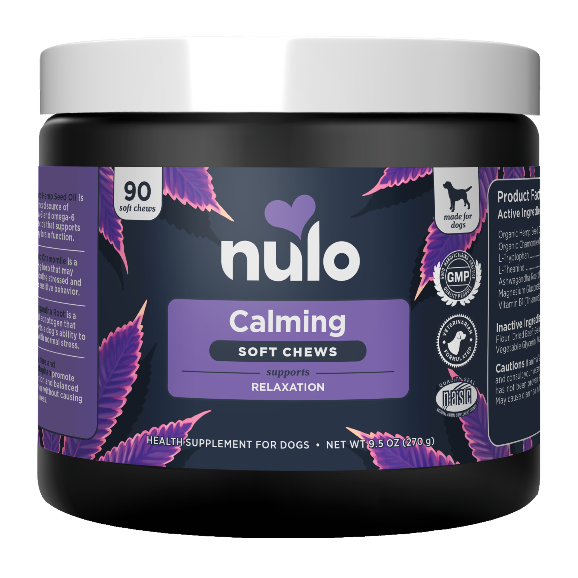 Nulo Functional Calming Support Soft Chews for Dogs pet supplement