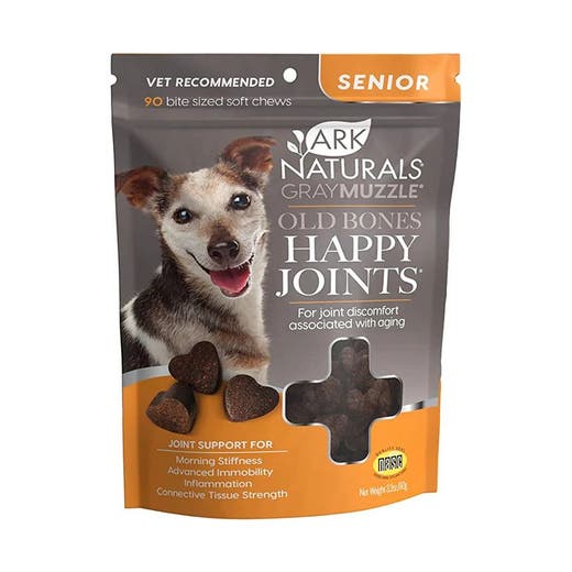 Ark Naturals Gray Muzzle Old Bones Happy Joint Soft Chew Joint Supplement for Senior Dogs