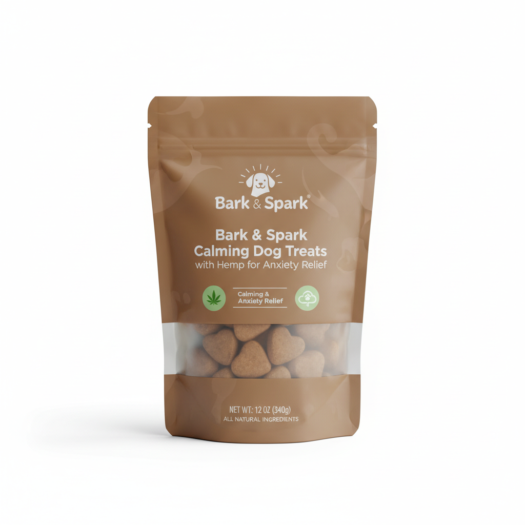 Bark & Spark Calming Dog Treats with Hemp for Anxiety Relief pet supplement