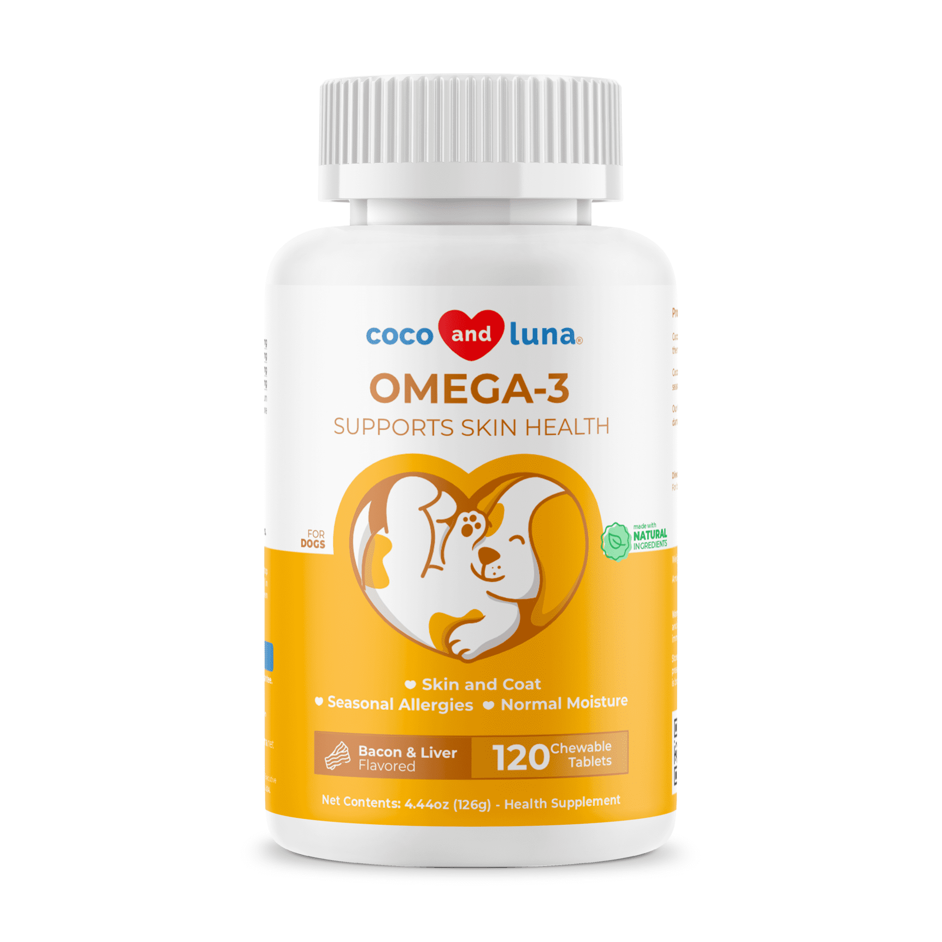 Coco and Luna Heart Support for Dogs and Cats, 120 Tablets by Coco and Luna