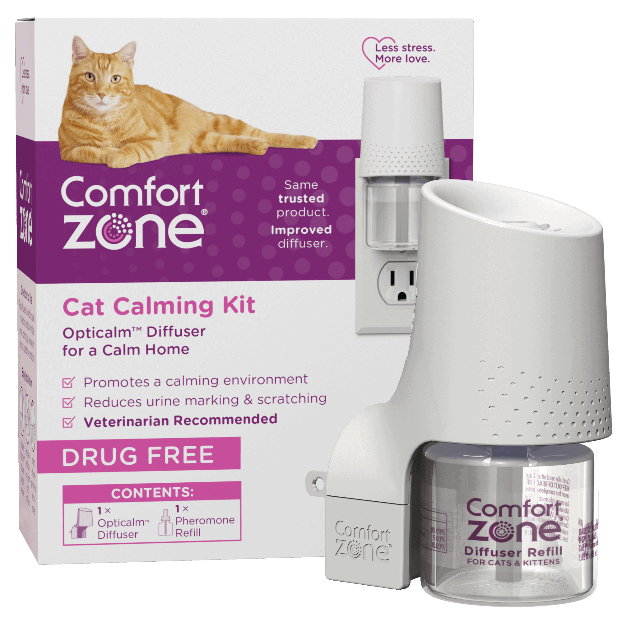 Comfort Zone Calming Diffuser Kit for Cats by Comfort Zone
