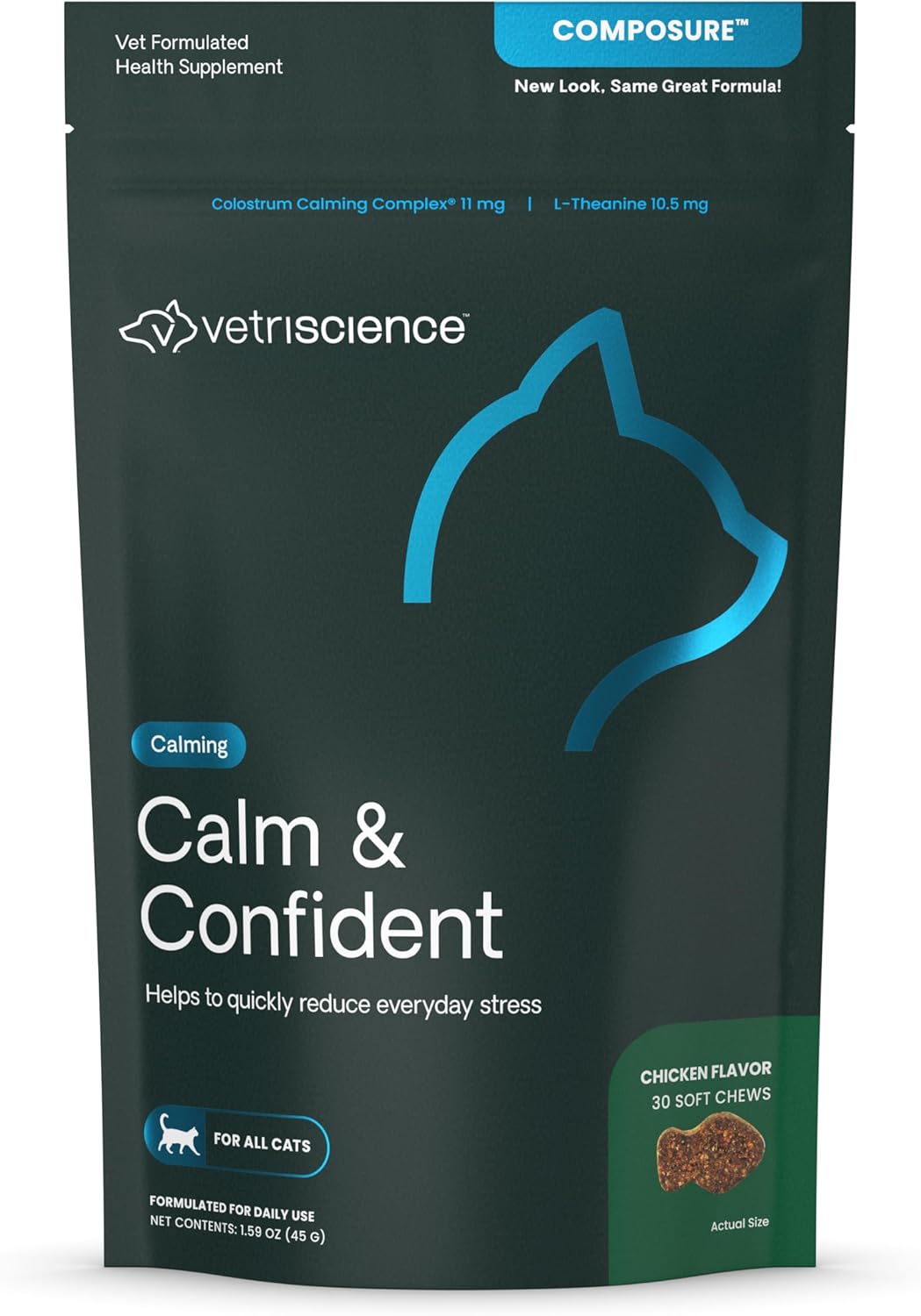 Composure Calming Chews for Cats by Nutramax Laboratories Veterinary Sciences