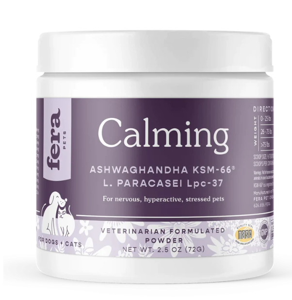 Fera Pet Organics Calming Support for Dogs & Cats - Organic Herbs pet supplement