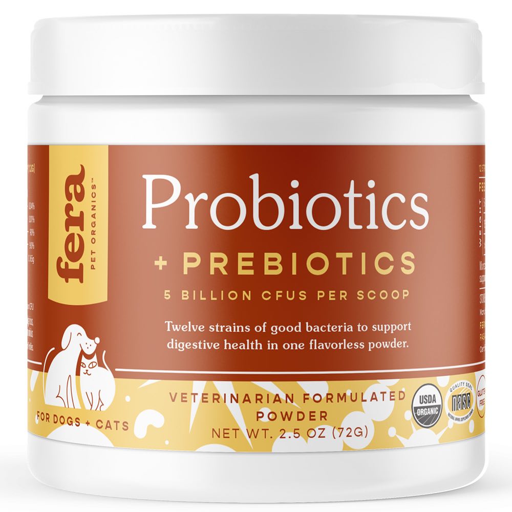 Fera Pet Organics Probiotics with Prebiotics for Dogs and Cats pet supplement