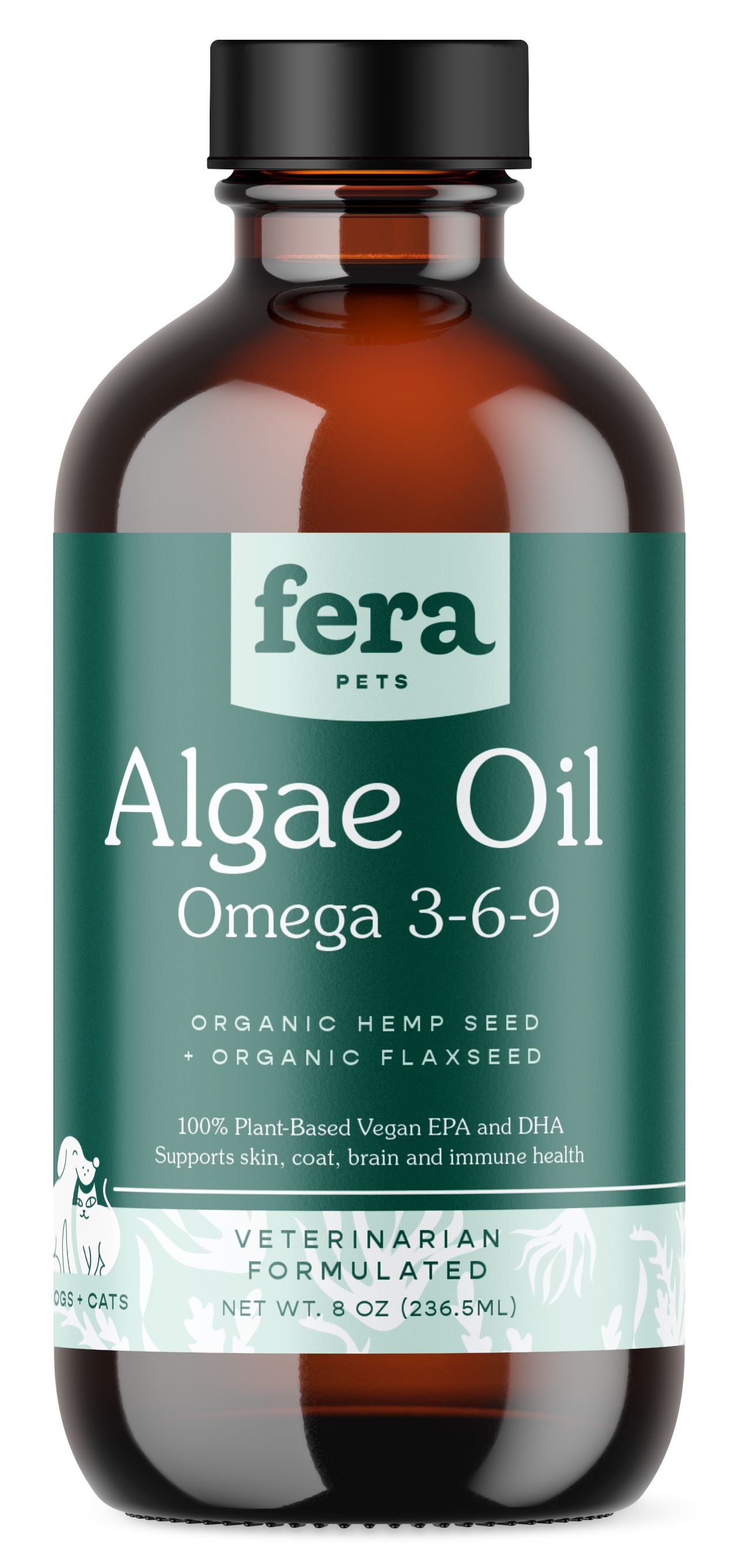 Fera Pets Algae Oil Vegan Omega-3s Supplement for Dogs & Cats by Fera Pets