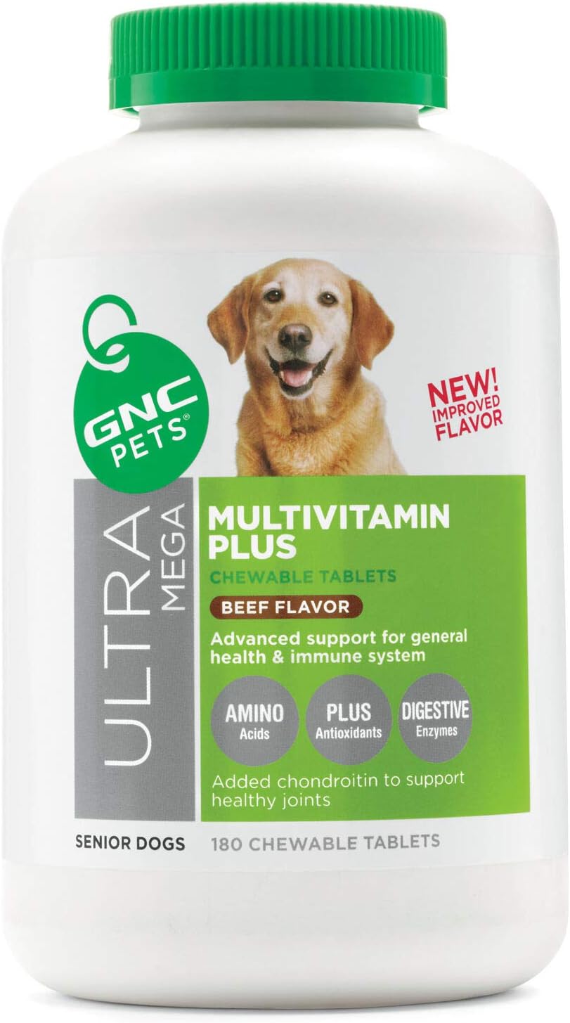 GNC Pets Ultra Mega Multivitamin Plus for Senior Dogs pet supplement