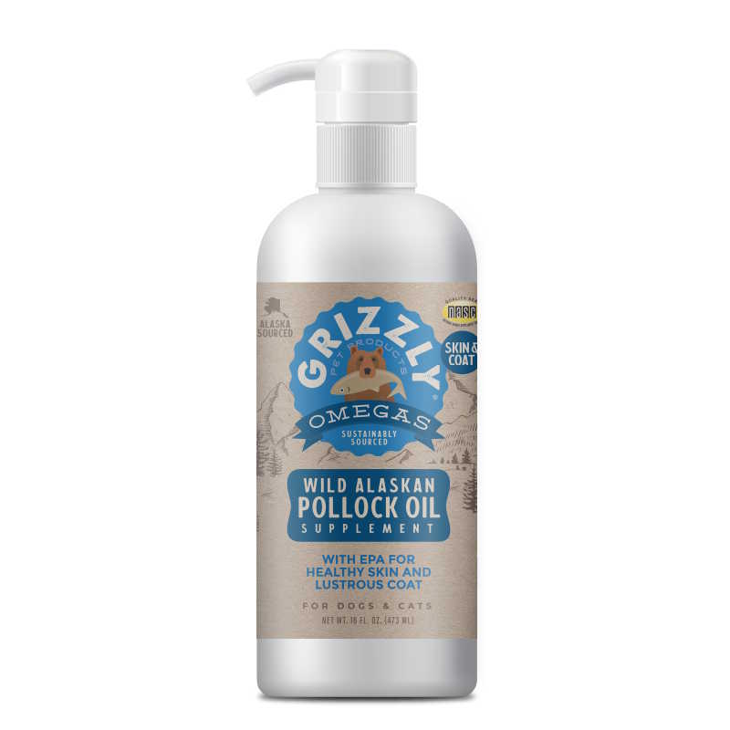 Grizzly Pollock Oil Supplement for Dogs & Cats