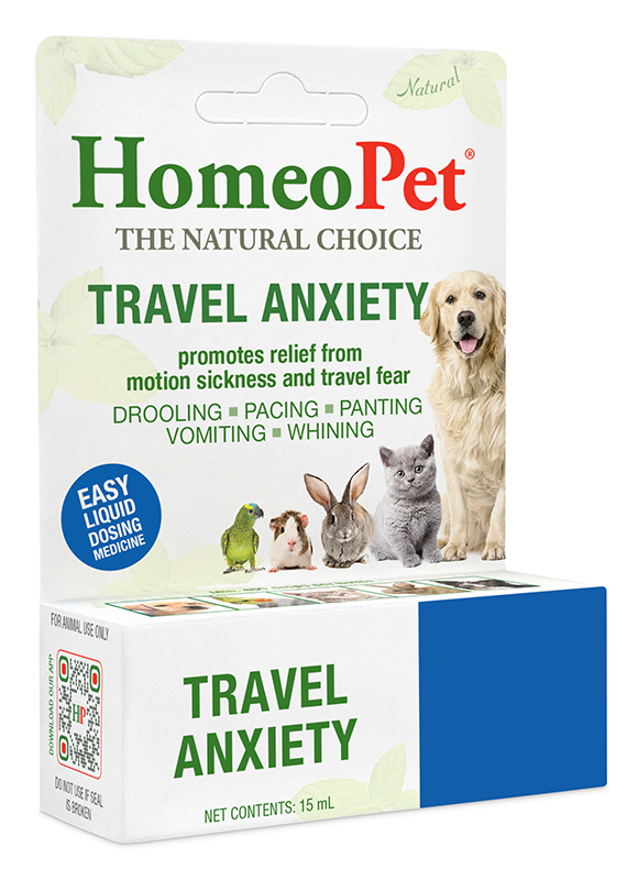 HomeoPet Travel Anxiety Dog, Cat, Bird & Small Animal Supplement pet supplement