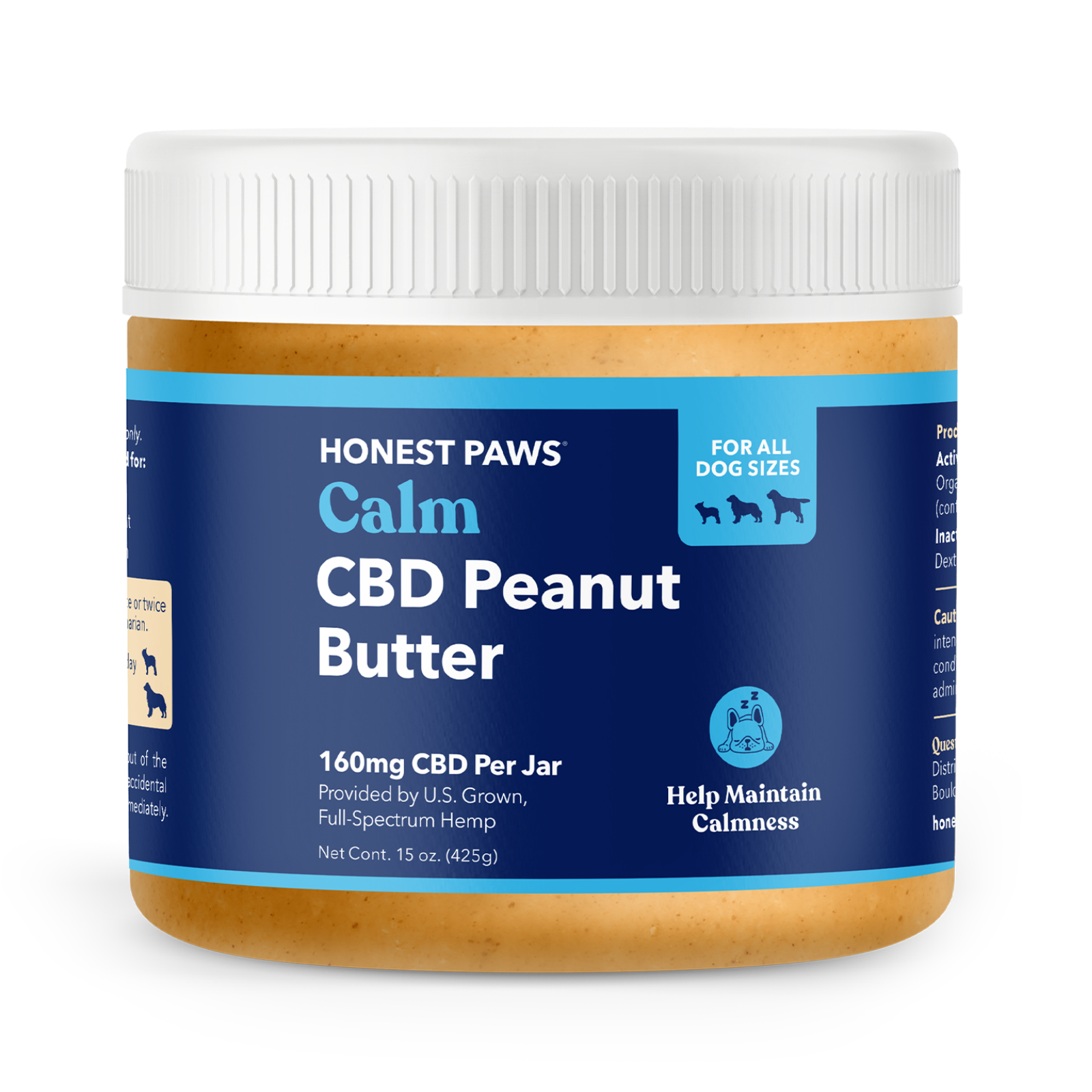 Honest Paws Calm CBD Peanut Butter for Dogs pet supplement