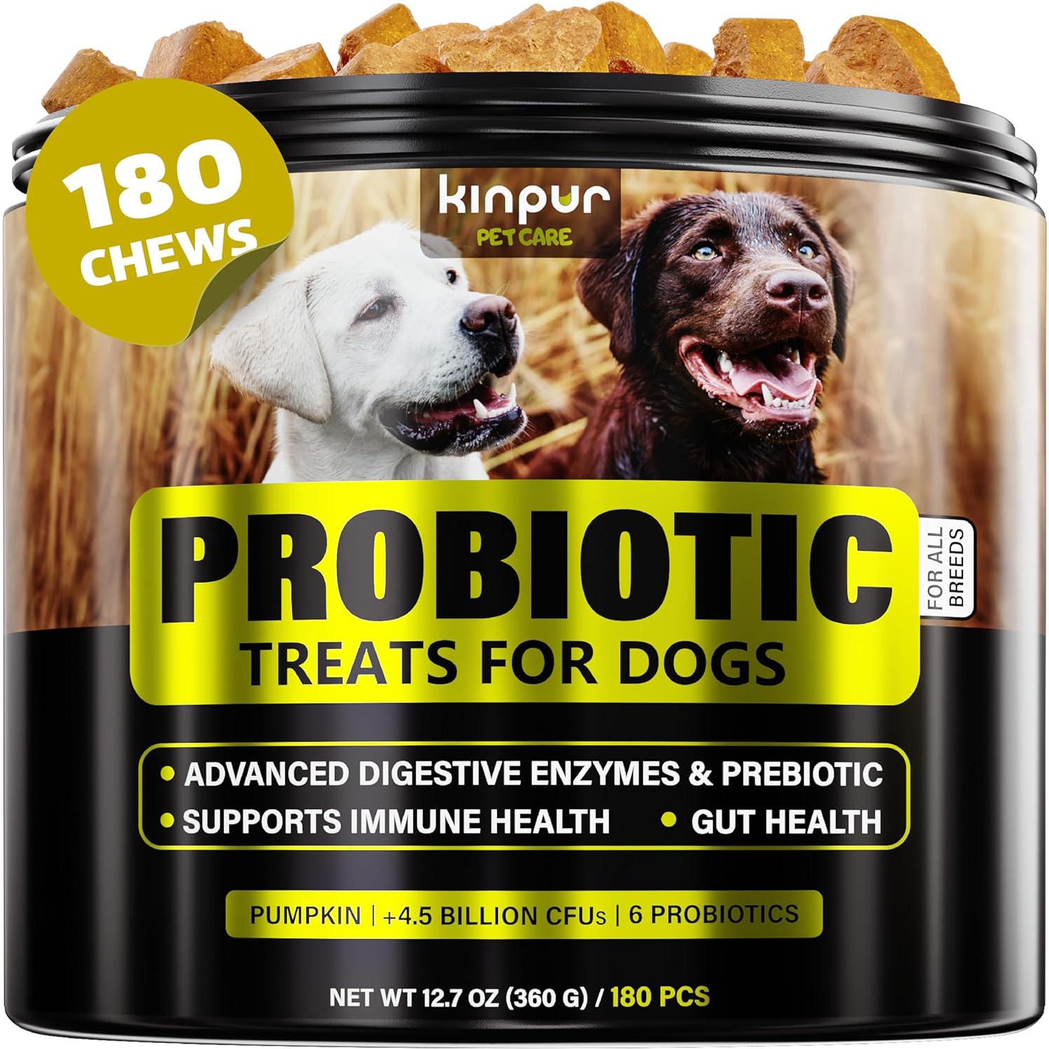 Kinpur Senior Care Probiotic Chews for Dogs & Cats - Digestive & Immune