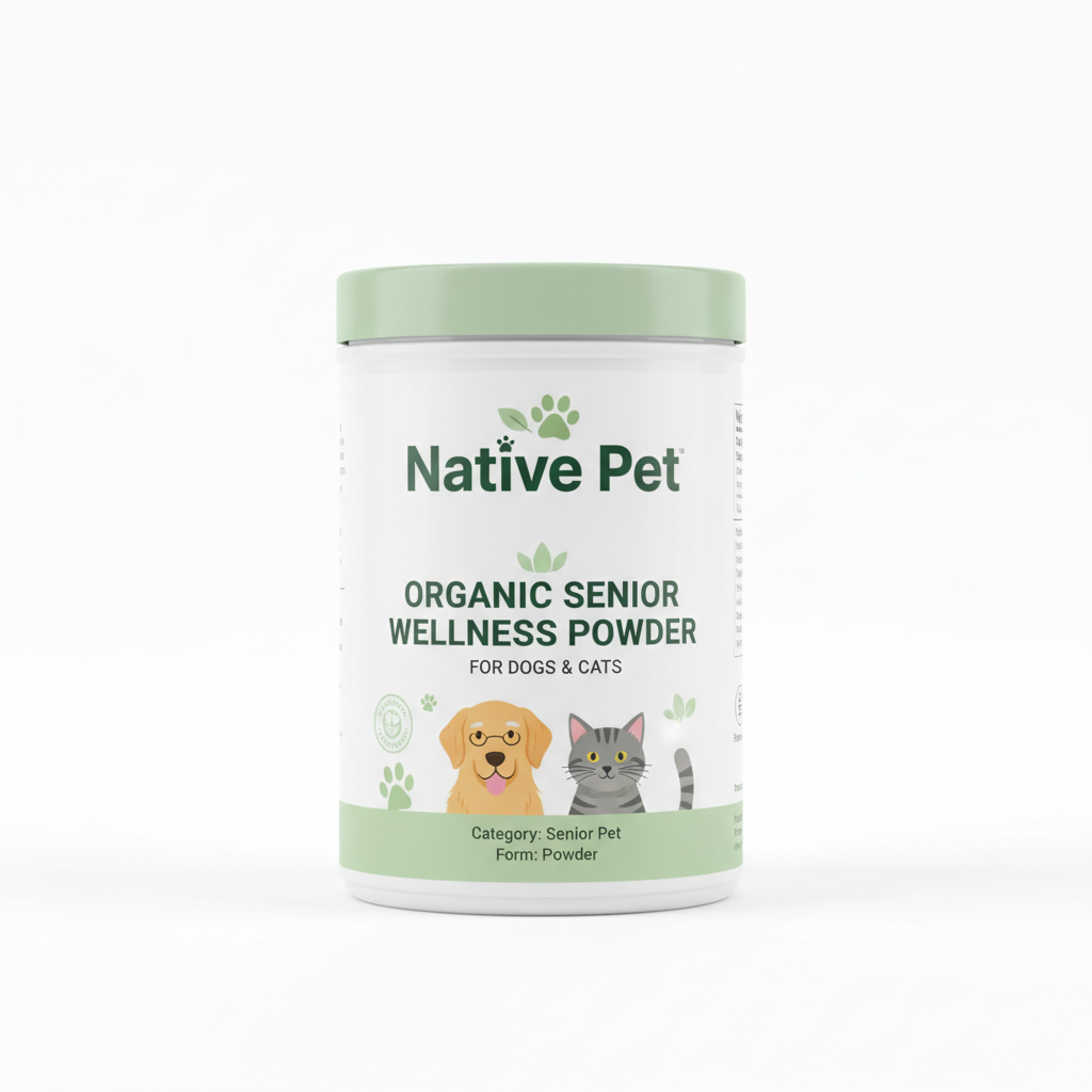 Native Pet Organic Senior Wellness Powder for Dogs & Cats pet supplement