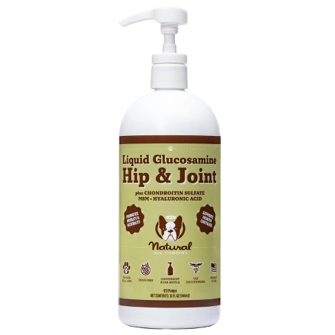 Natural Dog Company, Hip & Joint Liquid Glucosamine, For Dogs, All Ages, 32 fl oz (946 ml)
