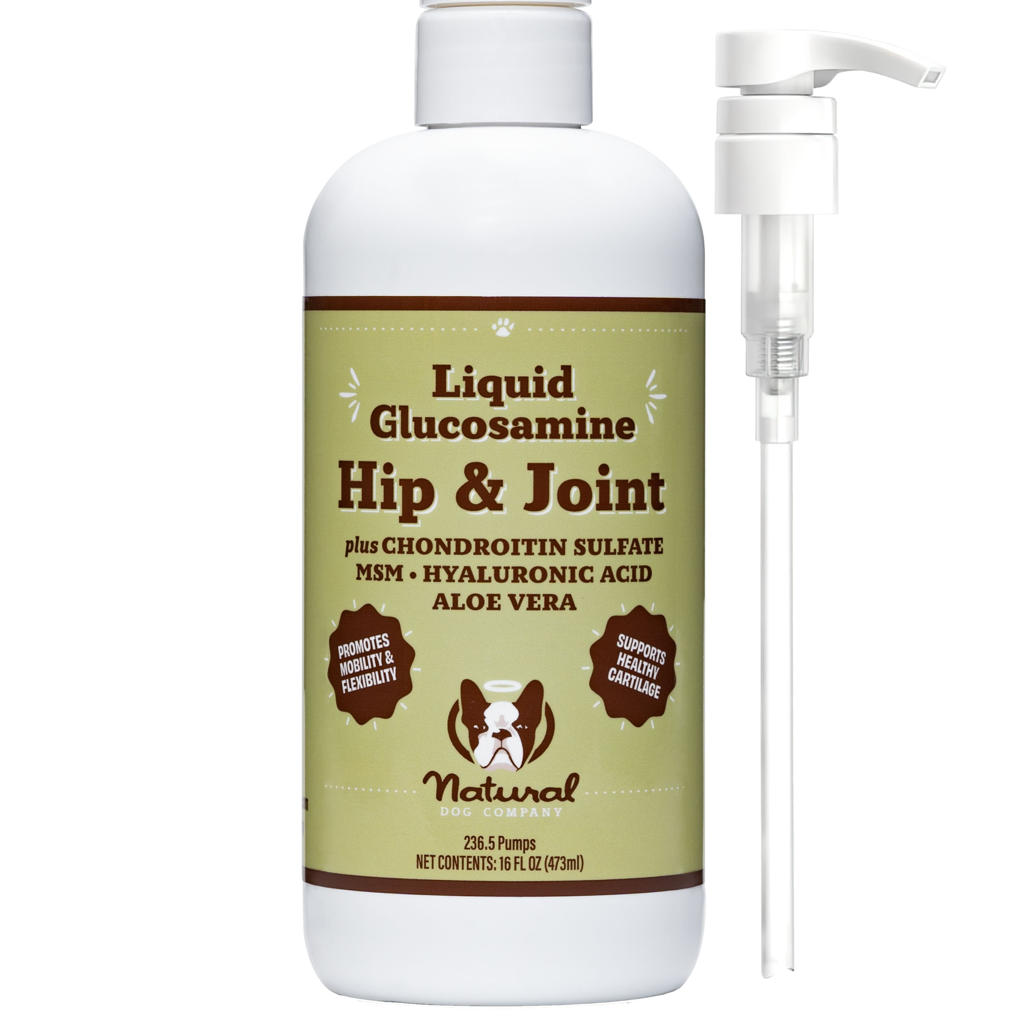 Natural Dog Company, Liquid Glucosamine, Hip & Joint, For Dogs, 16 fl oz (473 ml)