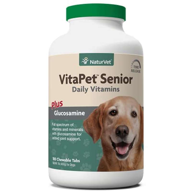 NaturVet 9-in-1 Dog Multivitamin Plus Glucosamine, Vitamins, Minerals, Enzymes for All Ages