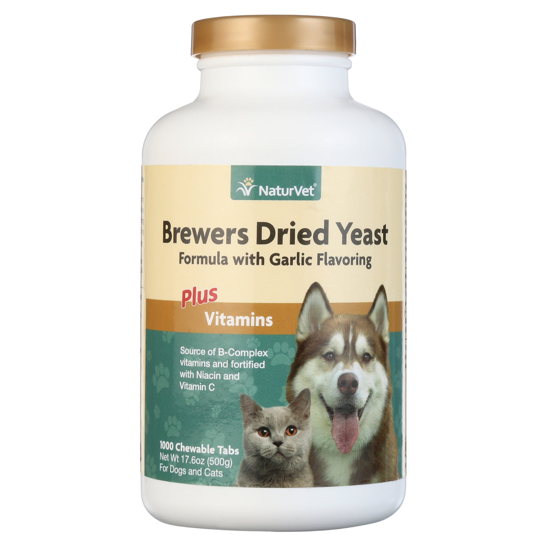 NaturVet Brewer's Dried Yeast with Garlic for Dogs pet supplement