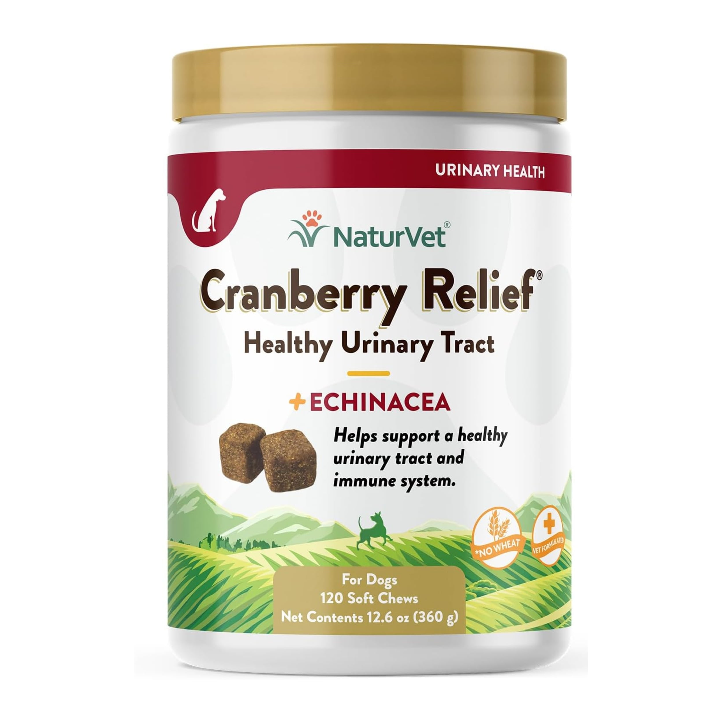 NaturVet Cranberry Relief Plus Echinacea Soft Chews for Dogs pet supplement