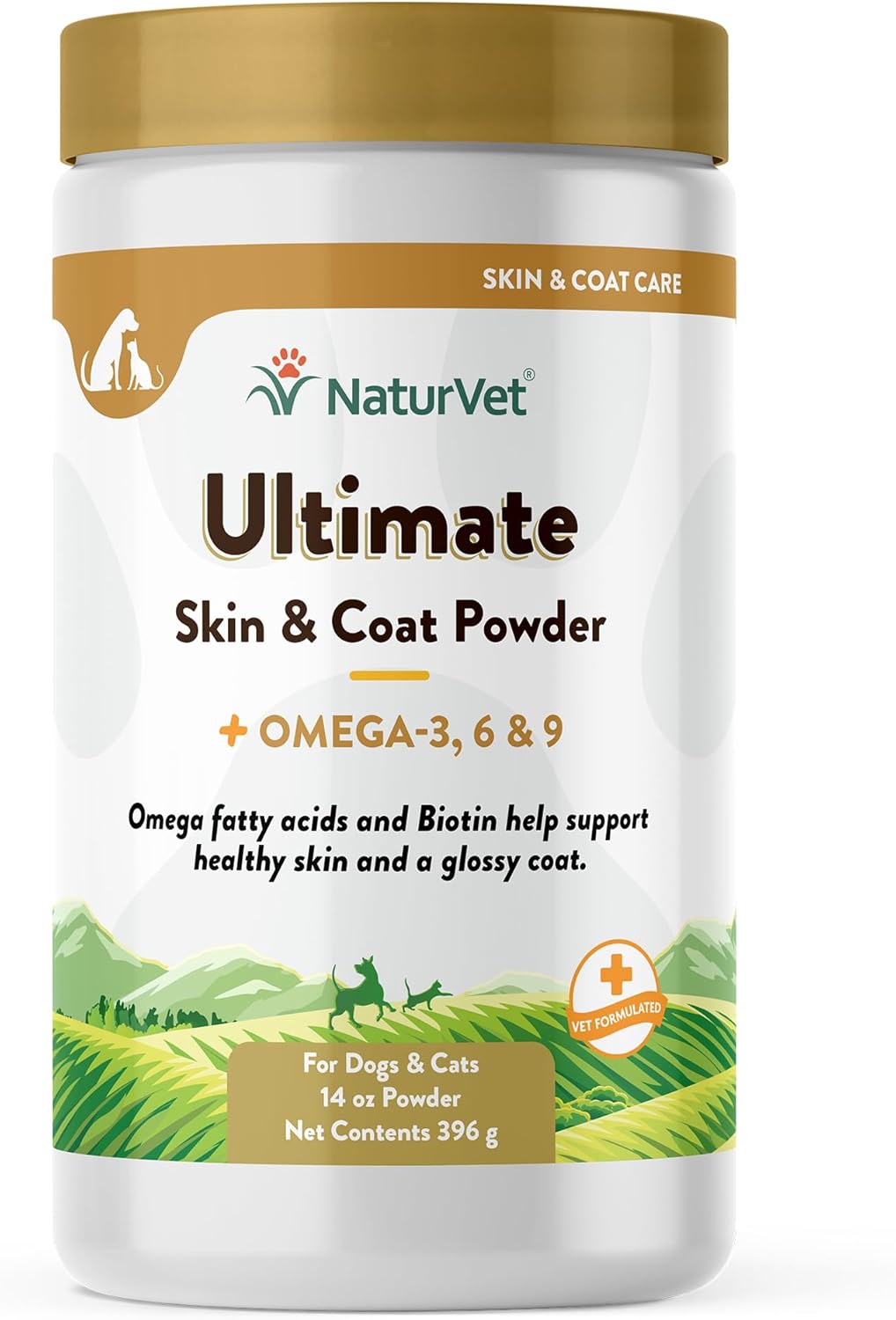 NaturVet Shedding Aid for Dogs & Cats with Omega-3 & 6 skin & coat supplement