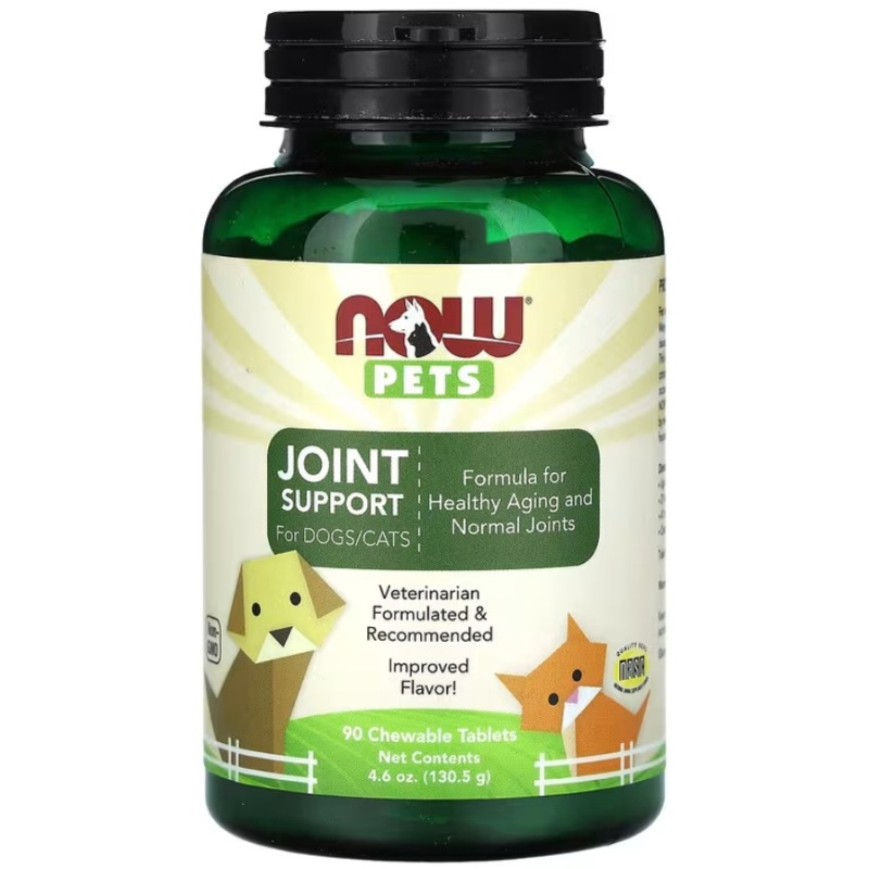 NOW Foods Pets Joint Support for Dogs/Cats, 90 Chewable Tablets