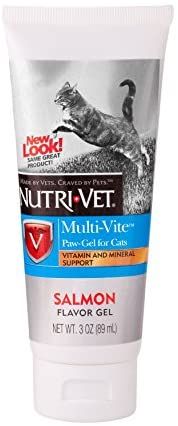 Nutri-Vet Multi-Vite Salmon Flavored Gel Multivitamin for Cats, 3-oz tube