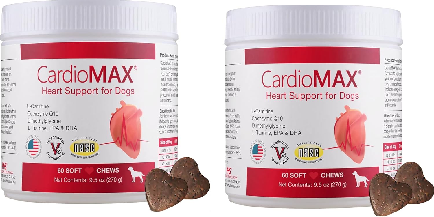 Oxyfresh Heart Support Supplement for Dogs - CoQ10, Taurine, L-Carnitine pet supplement