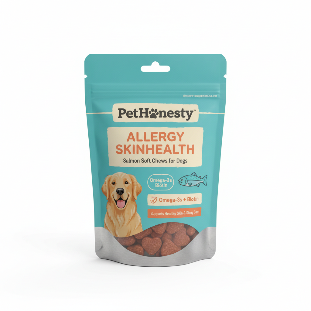PetHonesty Allergy SkinHealth Salmon Soft Chews for Dogs by PetHonesty