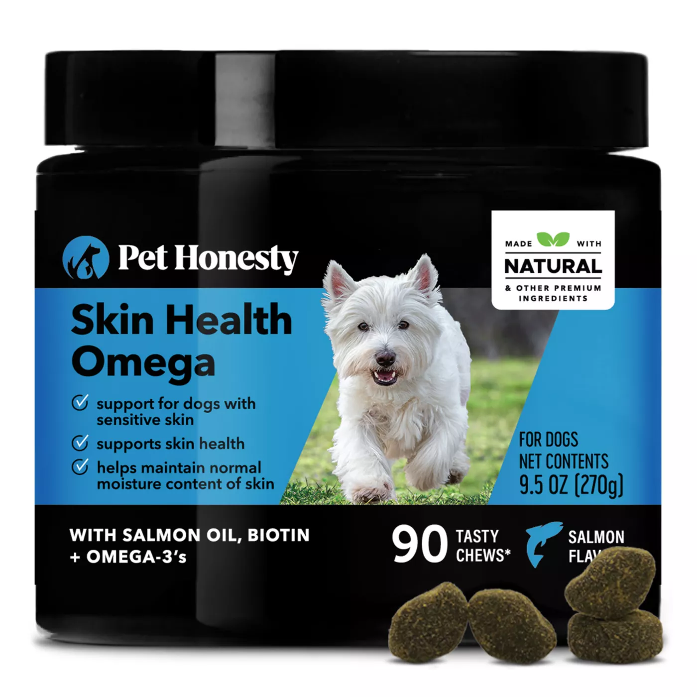 PetHonesty SkinHealth Omega-3 Chews for Dogs pet supplement