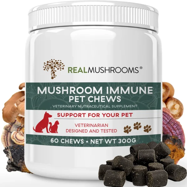 Real Mushrooms Mushroom Immune Chews for Dogs & Cats