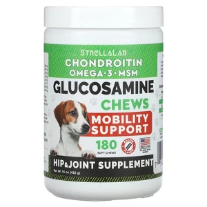StrellaLab, Glucosamine Chews, For Dogs & Cats, 180 Soft Chews, 15 oz (432 g)