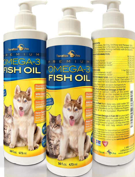 TerraMax Pro Premium Liquid Omega-3 Fish Oil for Pets
