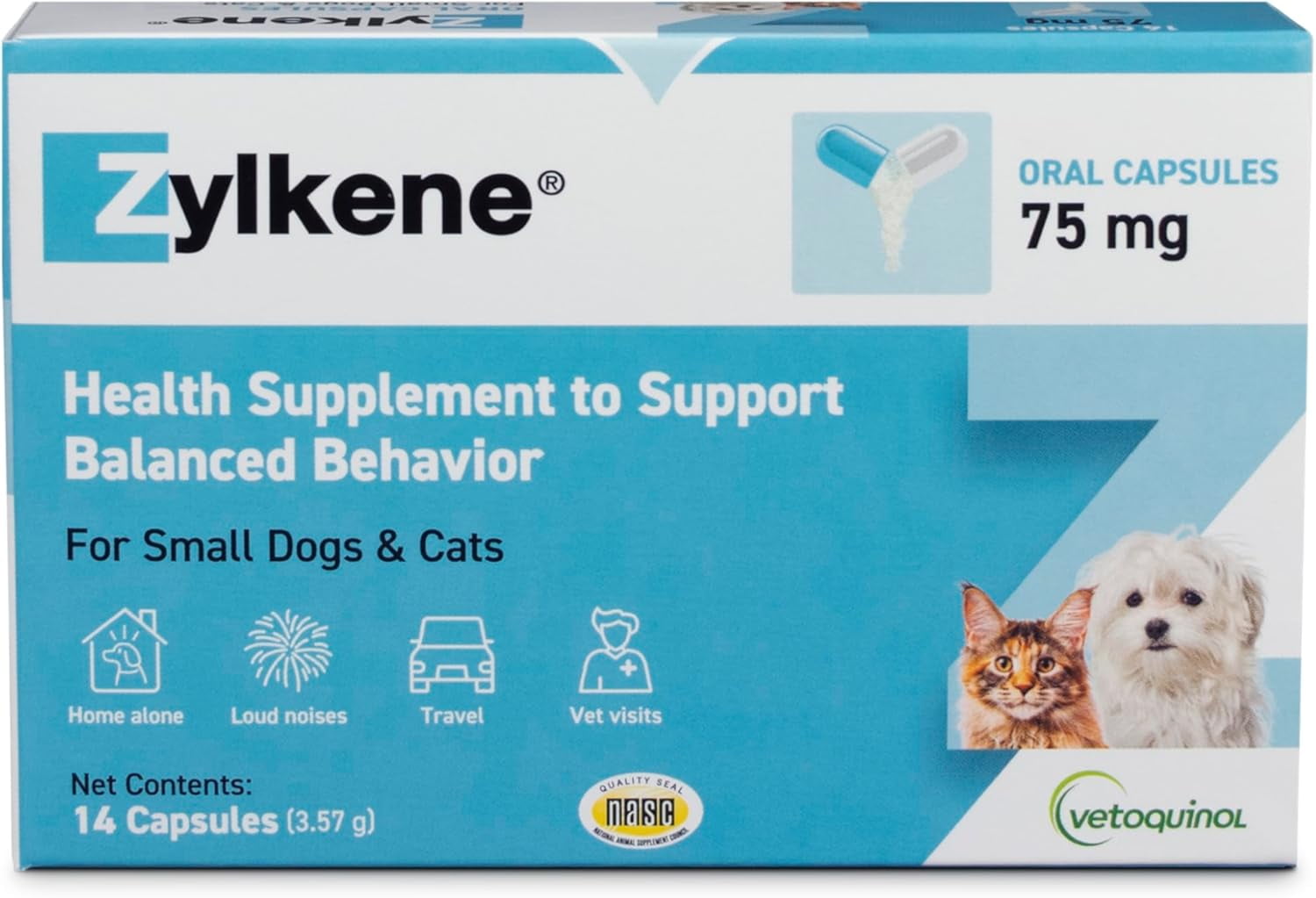 Vetoquinol Zylkene Calming Supplement for Dogs