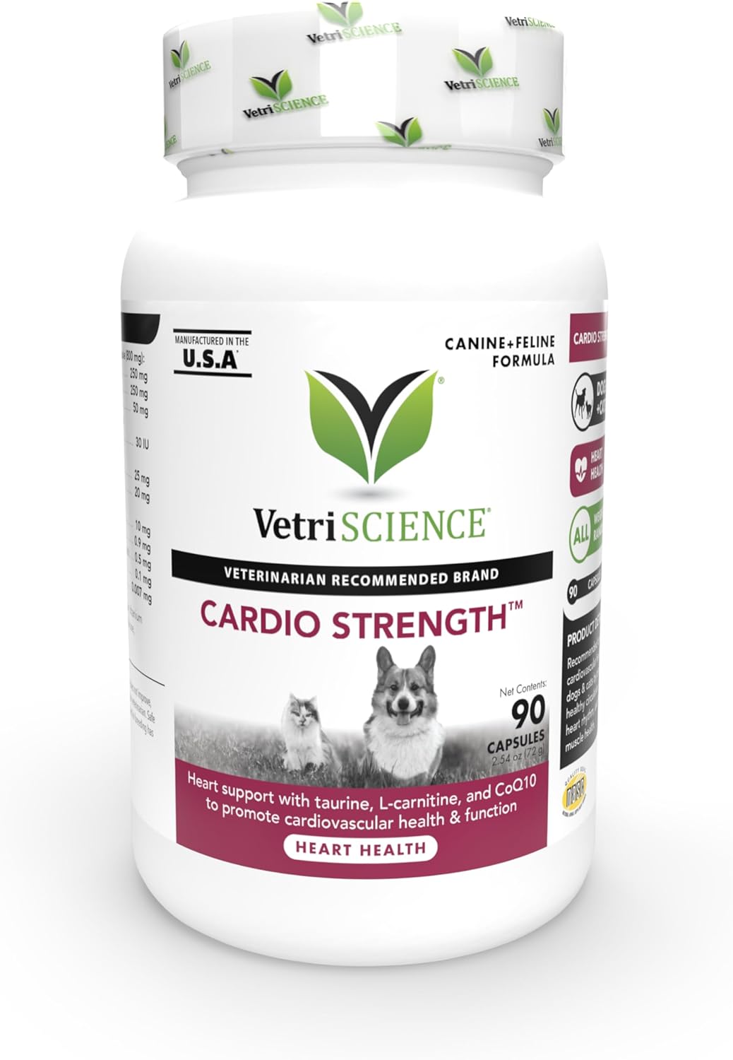 VetriScience Laboratories - Cardio Strength, Cardiovascular Support for Dogs and Cats