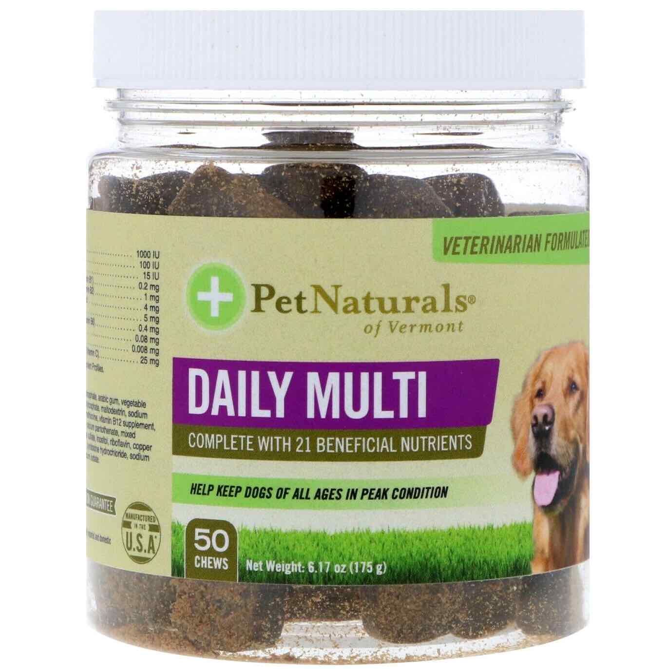 Pet Naturals of Vermont - Daily Multivitamin for Senior Dogs, 160 Chews pet supplement