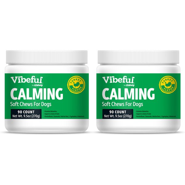 Vibeful Calming Hemp Chicken Flavored Soft Chews Calming Supplement for Dogs