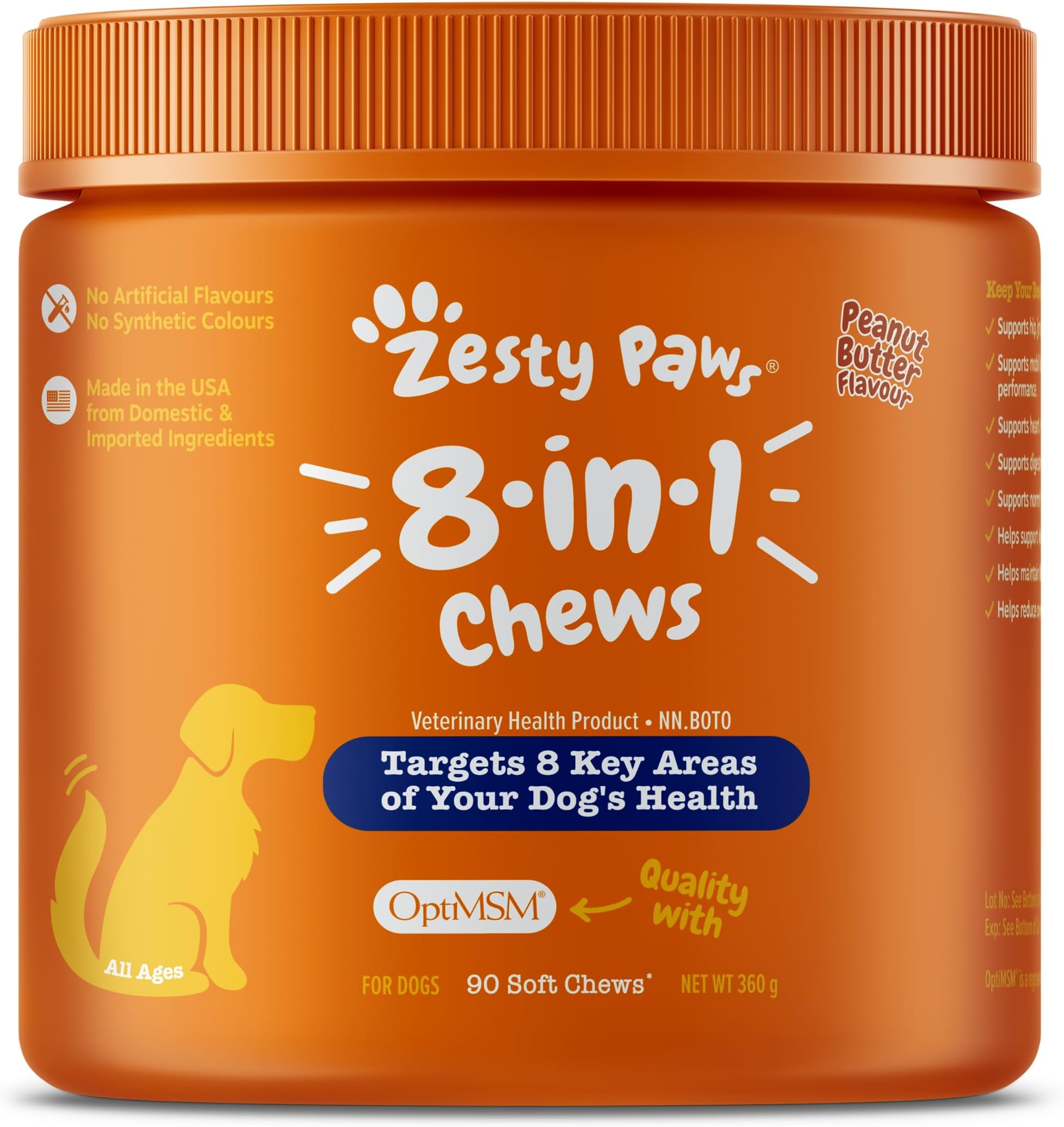 Zesty Paws 8-in-1 Multivitamin for Senior Dogs - Glucosamine Chondroitin for Joint Health by Zesty Paws