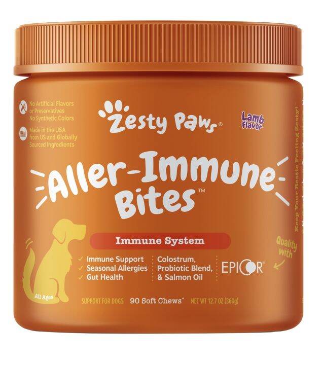 Zesty Paws Aller-Immune Bites Skin & Immune Support pet supplement