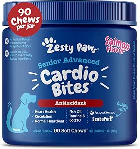 Zesty Paws Cardio Support for Dogs - Advanced Heart Health Chews