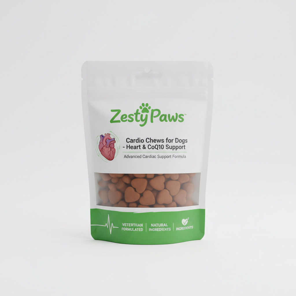 Zesty Paws Cardio Chews for Dogs - Heart & CoQ10 Support heart health supplement