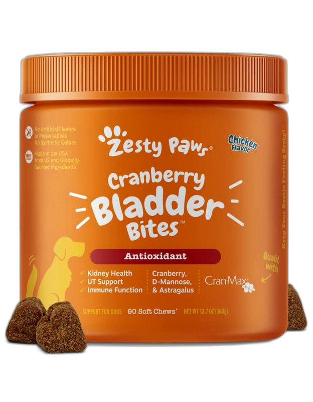 Zesty Paws Cranberry Bladder Bites pet supplement