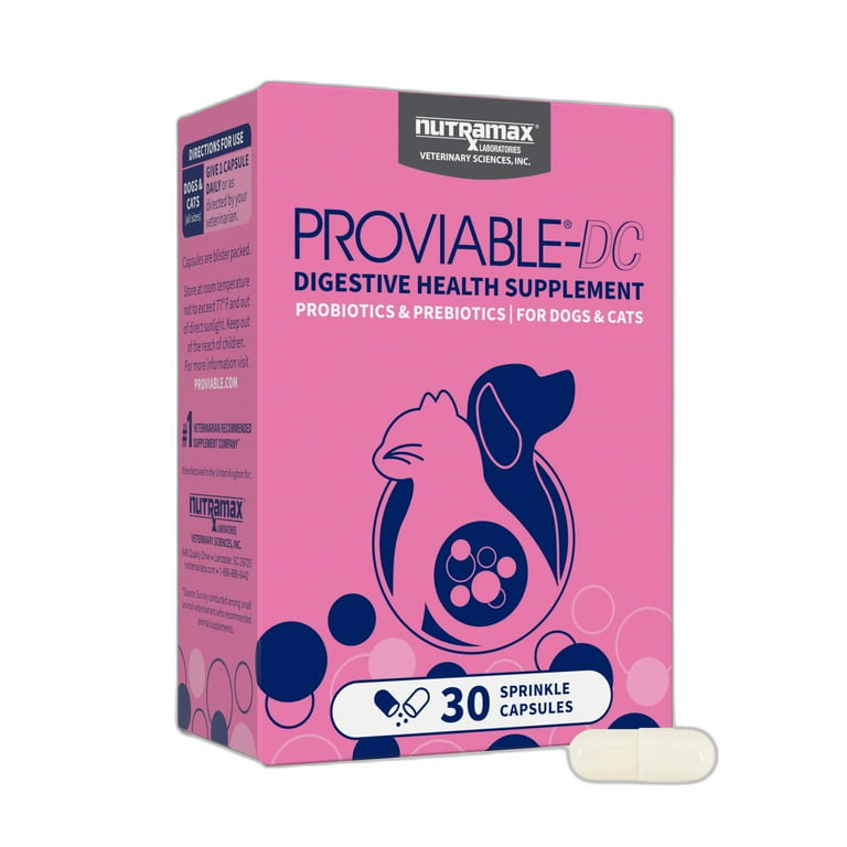 Nutramax Proviable-DC Digestive Health Supplement for Dogs & Cats pet supplement