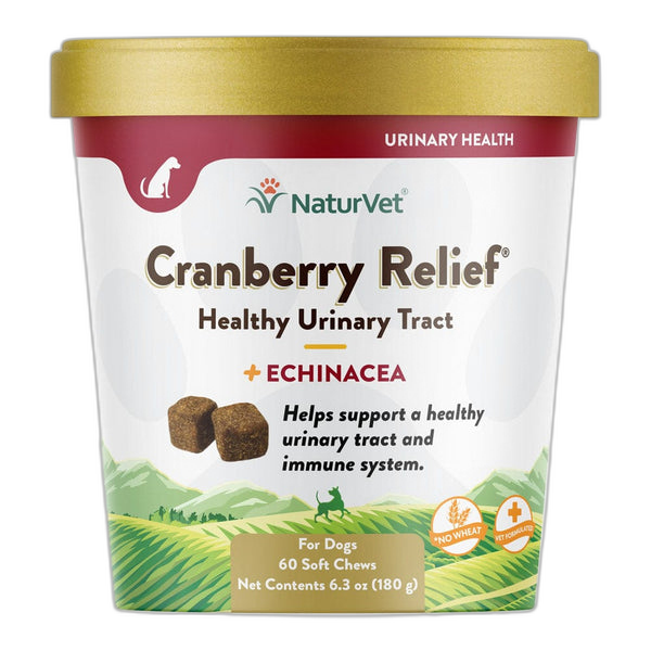 NaturVet Cranberry Relief Plus Echinacea Soft Chews for Dogs pet supplement