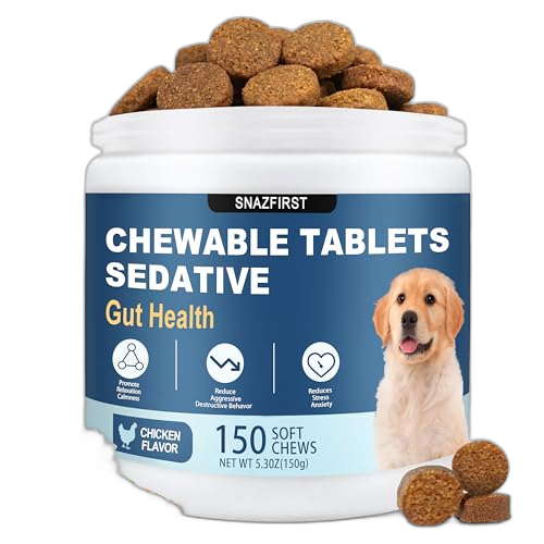 Calming Chews for Dogs 200ct, Dog Calming Chews - Anxiety and Stress Relief Treats Melatonin Bites Sleep Aid for Small/Medium/Large Dogs Calm Dog - Separation, Fireworks, Thunder, Barking - Chicken