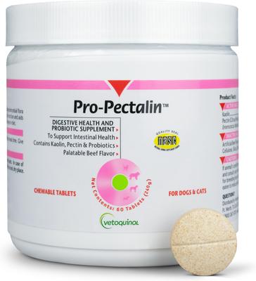 Vetoquinol Pro-Pectalin Anti-Diarrheal Tablets for Dogs & Cats pet supplement