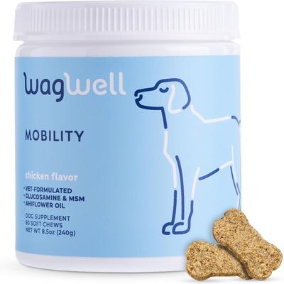Wagwellies Joint & Mobility Soft Chews for Dogs, Chicken Flavored